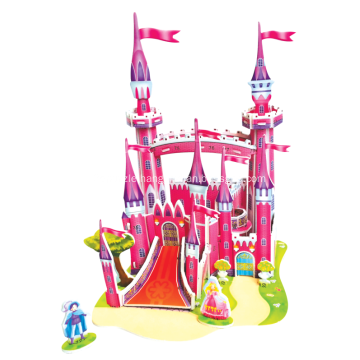 3D Pink  Castle Puzzle